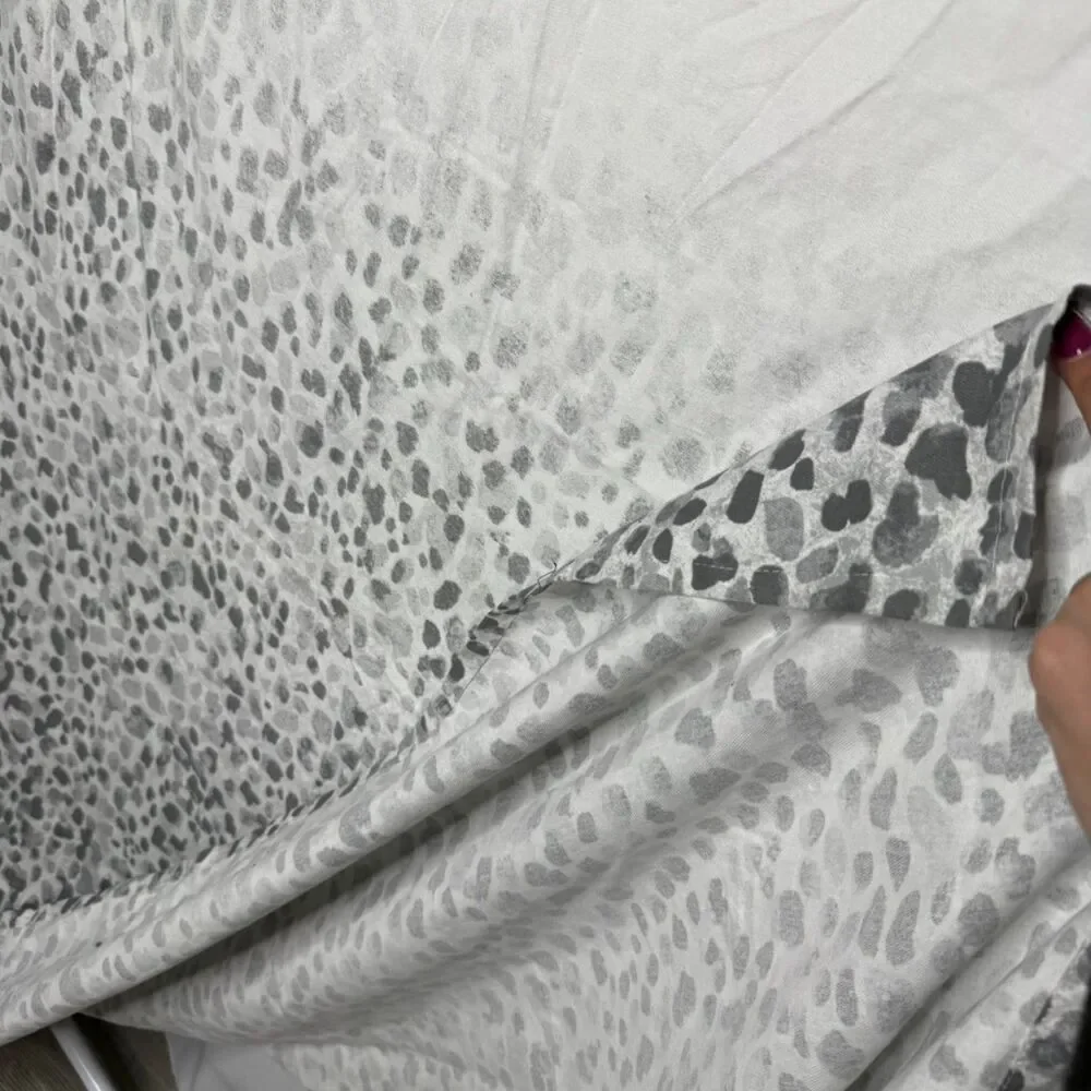 Leopard Glam Home Bath Shower Curtain Ombre Gray - Threshold 100% Cotton, Woven